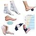Plantar Fasciitis Foot/Ankle Compression Socks Sleeve (1 Pair), Silicone Heel Protector (1 Pair), Gel Arch Support (1 Pair), Foot Massager (1 Piece) & Spiky Foot Massage Ball (1 Piece) - (Pack of 8)