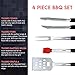 Grill Utensils Set - Heavy Duty Stainless Steel Grill Tools - Spatula, Fork, Tongs, Basting Brush - Premium Barbecue Tools - Grill Set with Gift Box