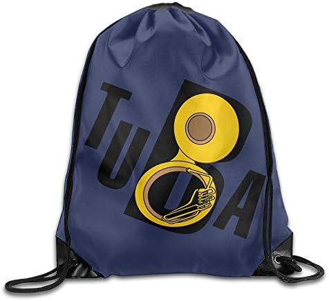 ROTATEL Slanted Tuba Text Drawstring Bags School Backpack Sport Bag For Men &amp; Women