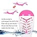 HEETA Snorkel Mask, Foldable Full Face Snorkeling Mask with GoPro Holder, 180° Panoramic View, Anti-Fog Anti-Leak Easy Breath Dry Snorkel Mask Adults Teenagers Kids (White & Pink, S/M)
