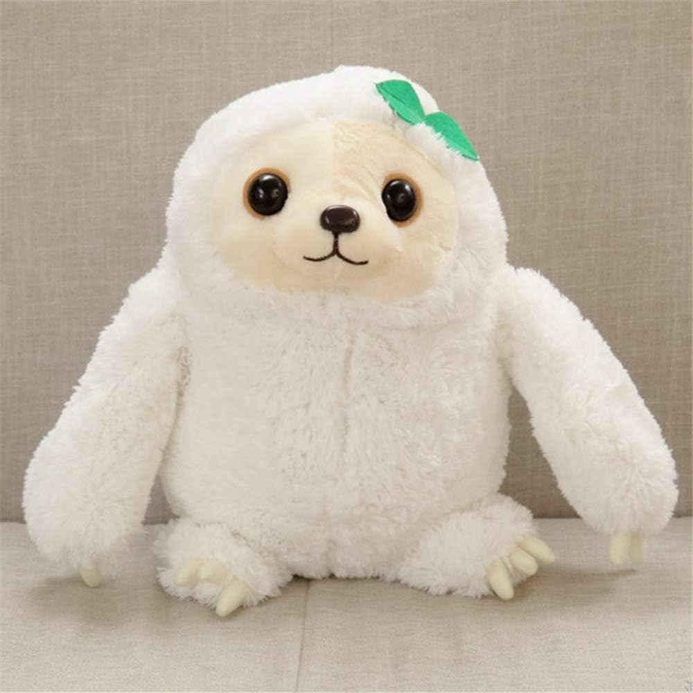Shanshan Plush Toy Soft Cuddly Sloth Stuffed Animal Doll Pillow Couple Girl Holding Pillow Child Cute Birthday Gift Male 40 cm White