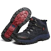 Top Shishang Winter Outdoor Couple Hiking Shoes Waterproof Non-Slip Plus Velvet Snow Boots Casual Hiking Boots Sneakers,Dark Blue,38