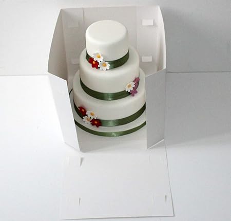 Caja para tarta de varios pisos, de 27,5 x 25,5 cm: Amazon.es: Hogar