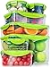 Lodge Food Storage Reusable Set Airtight, Watertight, Leak-Proof - Stackable - Dishwasher and Microwave Safe for Home Pantry and Kitchen