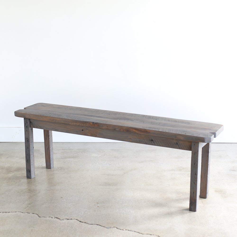 Amazon Com Gray Reclaimed Farmhouse Bench Handmade