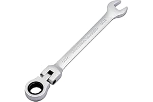 GENERIC Pilida 7/16 Inch Flex-Head Ratcheting Combination Wrench,SAE Industrial Grade Wrench 12 -Point Design 72 -Teeth Ratchet CR-V Steel Spanner