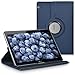 kwmobile Rotating Case Compatible with Huawei MediaPad T3 10 - Case PU Leather Tablet Cover with Stand - Dark Blue