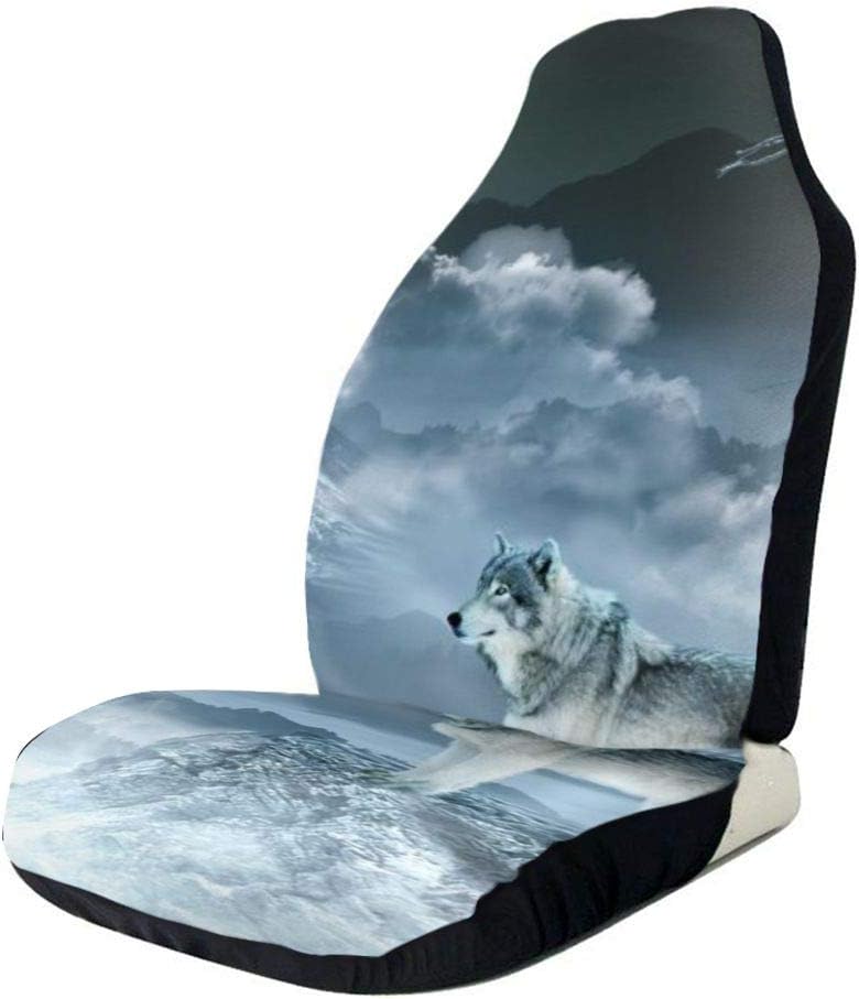 Feitengdaye Fantasy Wolf Universal Fit Seat Cover Novelty