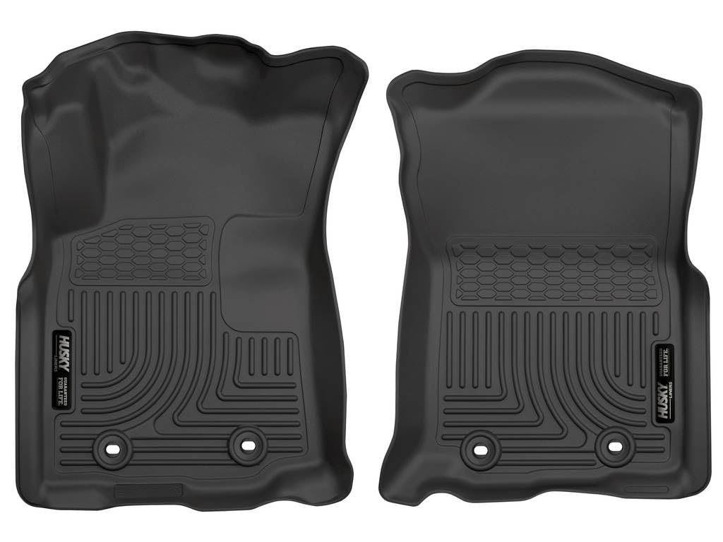 View 1 of ***ONLY 1 PC****Husky Liners Weatherbeater Floor Mats | Fits 2018-2024 Toyota Tacoma, Double & Access CAB ONLY w/Auto Trans | Front Row, Black - 13971