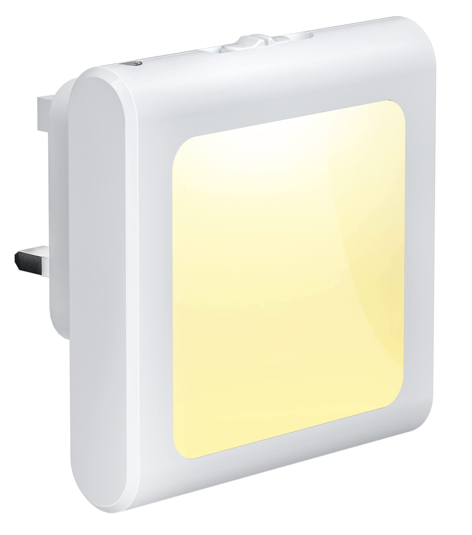 Denidou LED Night Light Plug in Wall Night Light with Dusk to Dawn Photocell Sensor & Brightness Adjustable 2700K Warm White Lamp for Kids/Children/Adults, Stairs, Hallway, Kitchen, Bedroom