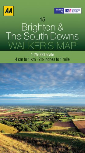 Walker's Map Brighton & The South Downs