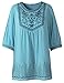 Lanmo Women Embroidery Peasant Tops Summer Dressy Shirt