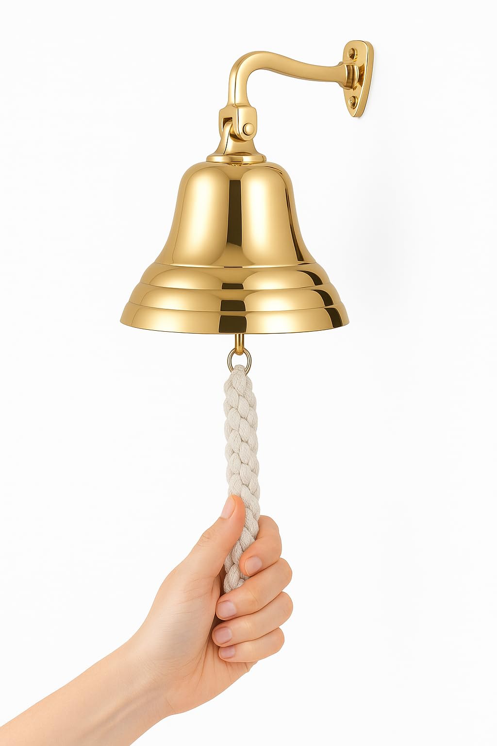 ACL Last Order Bar Bell - Wall Mounted Nautical Decoration for Home Pub - Unique Brass Hand Bell with Crisp Loud Sound - Ideal for Christmas, Reception, Pubs - 6 Inch