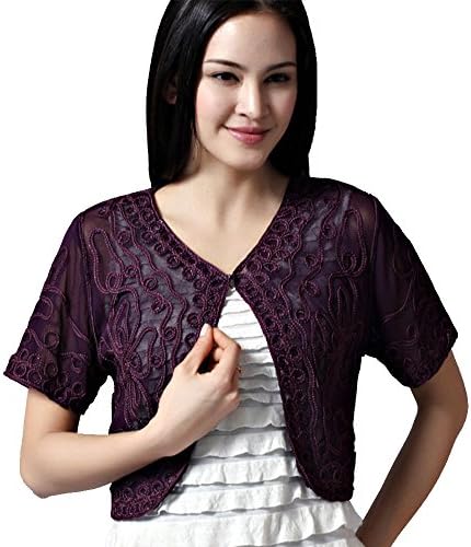 Sheicon Women Mesh Lace Elegant Shrugs Cardigan For Dress Wraps