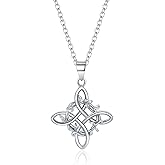 YMHOP Witches Knot Necklace Nudo De Bruja Pendant Original Tetragrammaton Amuleto de Proteccion 925 Sterling Silver Wicca Moon Irish Celtic Jewelry for Women