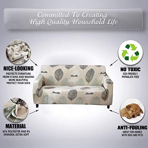 FORCHEER Couch Cover Stretch Arm Chair Large Sofa Slipcover Leather Furniture Protector from Pet for Living Room