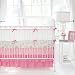 My Baby Sam and White Crib Bumper Pad, Coral