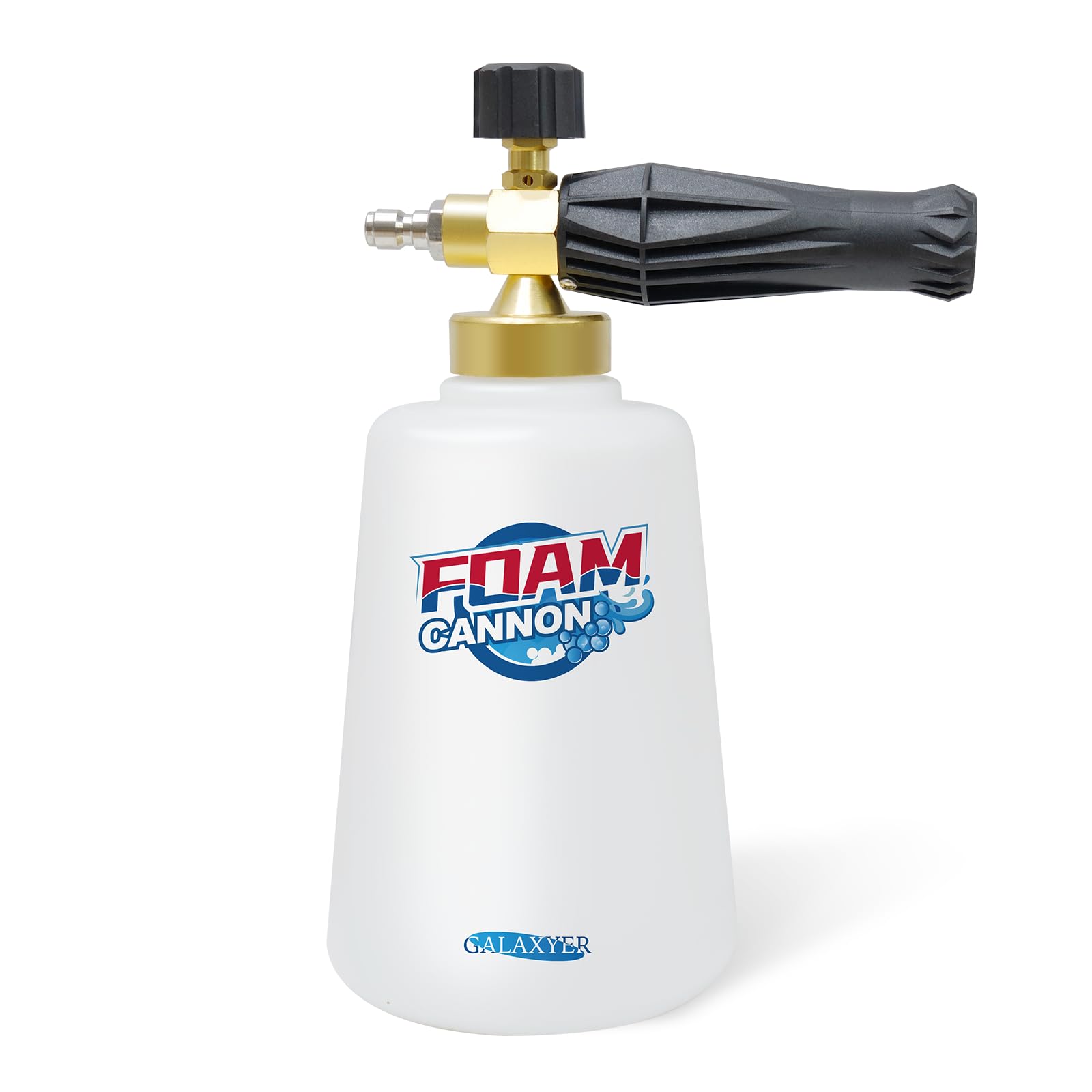 GALAXYER Snow Foam Cannon, 1500ml Heavy Duty Snow Sprayer Car Foam Blaster Wide Neck Adjustable