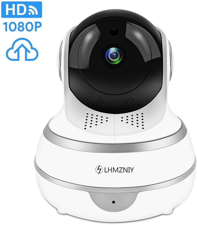 LHMZNIY 1080P FHD Wireless Security Camera WiFi Home Surveillance Camera Two-Way Audio/Night Vision/Motion Detection/Baby Monitor Cloud Service/Pet/Nanny,work with Alexa