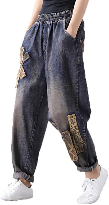 ladies patchwork jeans