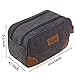 Kemy's Toiletry Bag for Men, Men's Travel Dopp Kit, Canvas Shaving Bag With Dual Compartments for Toiletries Accessories