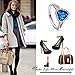 Neoglory Platinum Plated Blue Ocean Heart Crystal Engagement Rings Size 7