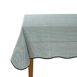 Ridhi Green Stripe Scallop 60x60 Inches Square