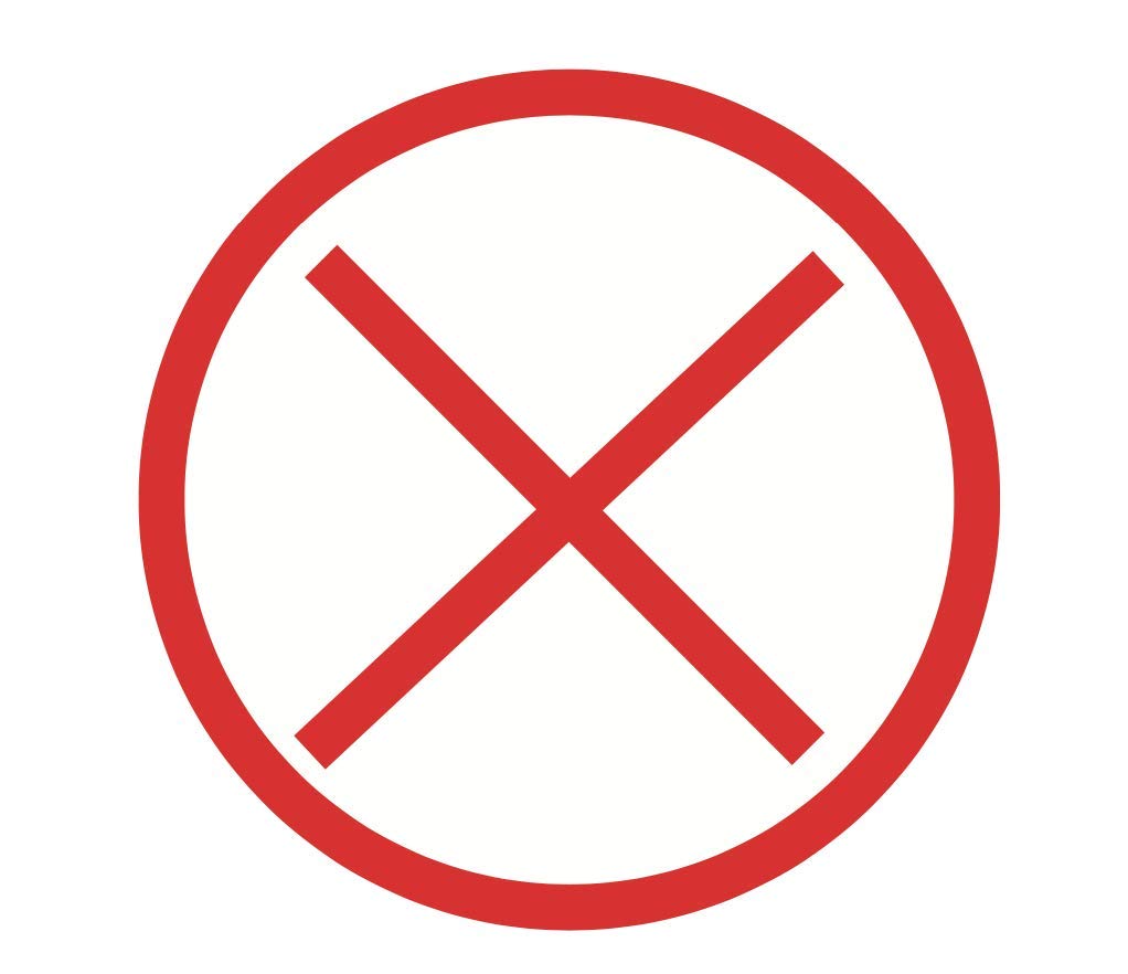 Red Cross Vinyl Desk/Table Stickers - 150x150mm Social Distancing for Schools, Restaurants, Canteens, Offices, Bars, Pubs, Public Space. Removable, anti-slip, self- adhesive. (5, RedWhite)