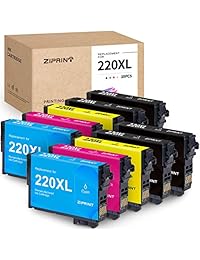 ZIPRINT - Cartucho de tinta de repuesto para Epson 220XL 220 XL de alto rendimiento (4 negros, 2 cian, 2 magentas, 2 amarillos, 10 unidades), compatible con impresoras Epson Workforce WF-2750 2760 2630 2660 XP-420