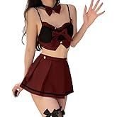 QNCLO Women's cosplay student underwear Japanese JK anime cute pleated skirt sexy school uniform