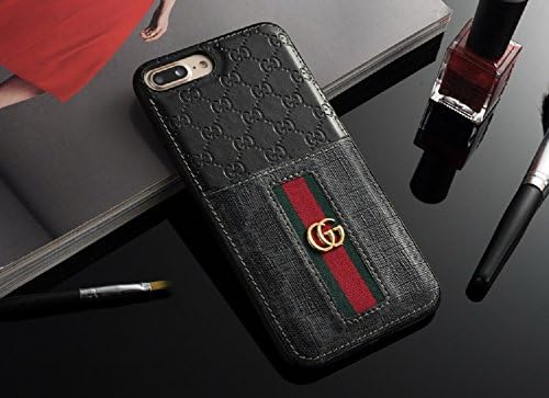 New Elegant Luxury Iphones Protection Back Cover Cases Fashion Designer Classic Style Full Protect Case For Apple Iphone 6/6S Plus 7/8 Plus Iphone X/10 With Card Slot(Black For Iphone 6Plus/6SPlus)