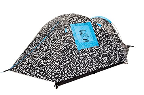 Chillbo Cabbins 2 Person Tent with Cool Patterns Ultimate Camping Gear for Backpacking Car Camping Music Festivals Family Camping Tents for Camping Sleeps 2-3