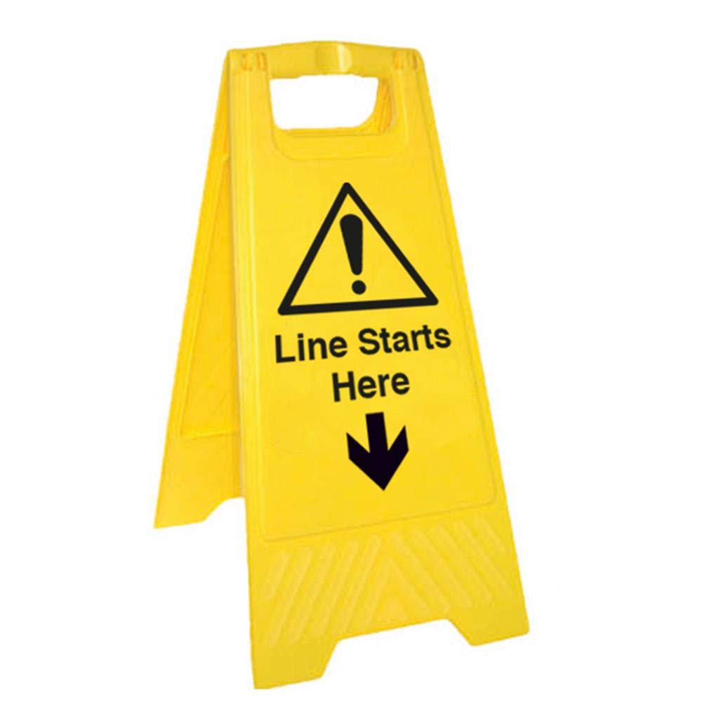Vsafety Line Starts Here – Double Sided Floor Sign – BigaMart