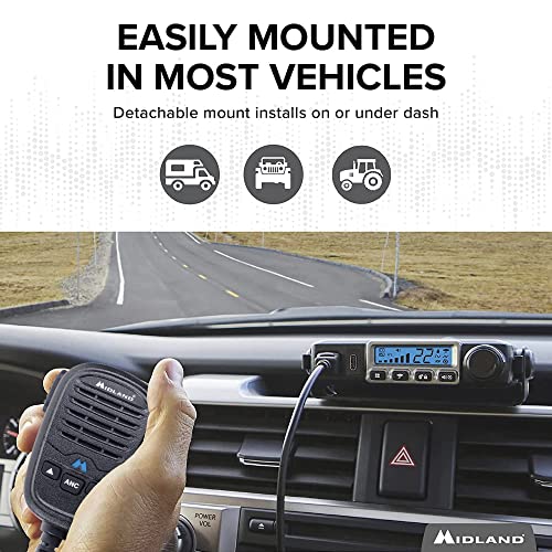 Midland MXT115 15 Watt GMRS MicroMobile Two Way Radio Off Roading