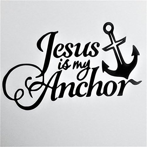 Chase Grace Studio Jesus is My Anchor Christian Vinyl Decal Sticker|Black|Cars Trucks SUVs Vans Laptops Walls Glass Metal|7" X 4.25"|CGS911