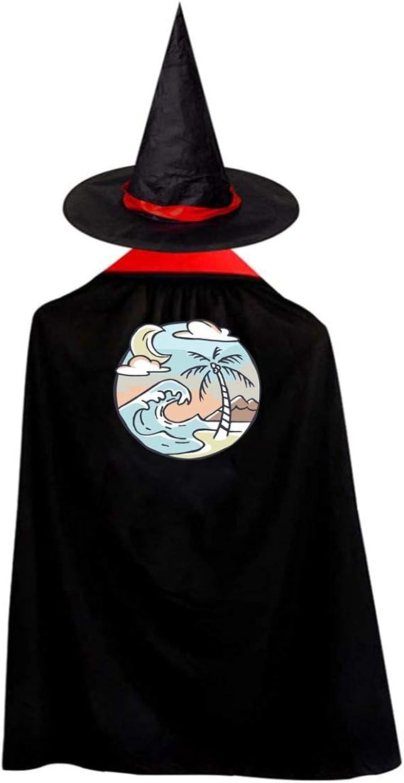 Amazon Co Jp マント ハロウィンマント 波と島の風景イラスト コスプレ衣装 フード付 ハロウィン 仮装 コスプレ マント クリスマス ブラック 男女兼用 パープル レッド ホビー 通販