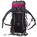 WASING 55L Internal Frame Backpack Hiking Backpacking Packs for Outdoor Travel Climbing Camping Mountaineering with Rain Cover - Red