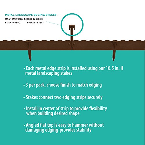 Panacea 83650 10.5" Black 3 Pack Polybagged Universal Stakes