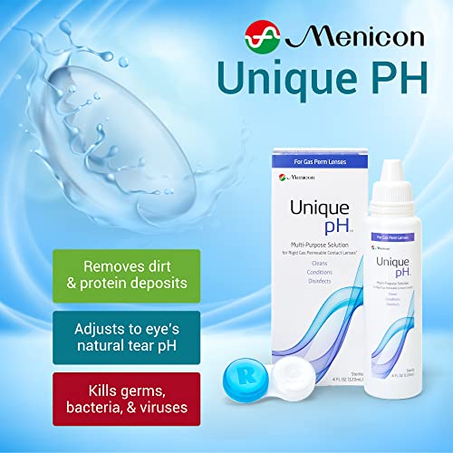 Menicon Unique pH MultiPurpose Contact Lens Solution With Lens Case (4