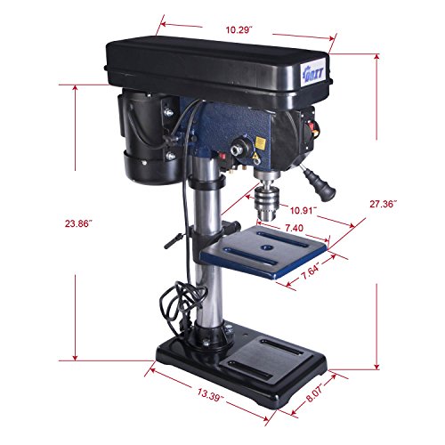 Ainfox 10-Inch 5 Speed Stationary Drill Press (10" Benchtop Drill Press) - Thumbnail 2