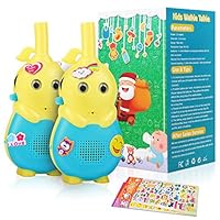 VitmdtX Walkie Talkies for Kids, Parent-Child Interactive Toys & Games with 92 Pcs Sticker - Long Range 2 Way Radio Toys - Best Gifts for Kid