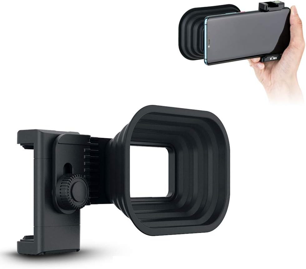 KIWIFOTOS Silicon Smartphone Camera Lens Hood Anti-Reflection for iPhone IOS and Android Phone Glass Window Shooting Photos Videos Creative Photography Accessory