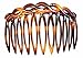 Parcelona French Open Curved Shell Set of 2 Celluloid Side Hair Combs - 3 Inch