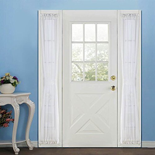 UPC 600978275679, RHF Voile French Door Curtains - Sidelight 30W by 72L Set Of 2 -White