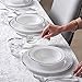 Stock Your Home 12 Oz Fancy Disposable Dinner Bowls for Holidays, Parties, Weddings, Catering, 50 Bowls and 50 Spoons (Silver)