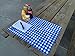 Picnic Table Mat - Wind Resistant, Waterproof - Foldable Sturdy Plastic Mat to cover Dirty Picnic Tables. For Picnic, Camping, Travel, Tailgate Party. Quick Set Up, Easy to Clean