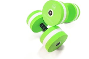 davidamy's gift Upgrade Water Aerobic Exercise Foam Dumbbells Pool Resistance 1 Pair, Water Fitness Exercises Equipment for Weight Loss