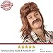 ALLAURA 80’s Brown Mullet Wig for Men Funny Redneck 80s Costume Wigs American Accessories