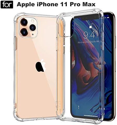 Ron® Protective Soft Silicone Shockproof Protection Back Case Cover for Apple iPhone 11 Pro Max - Transparent