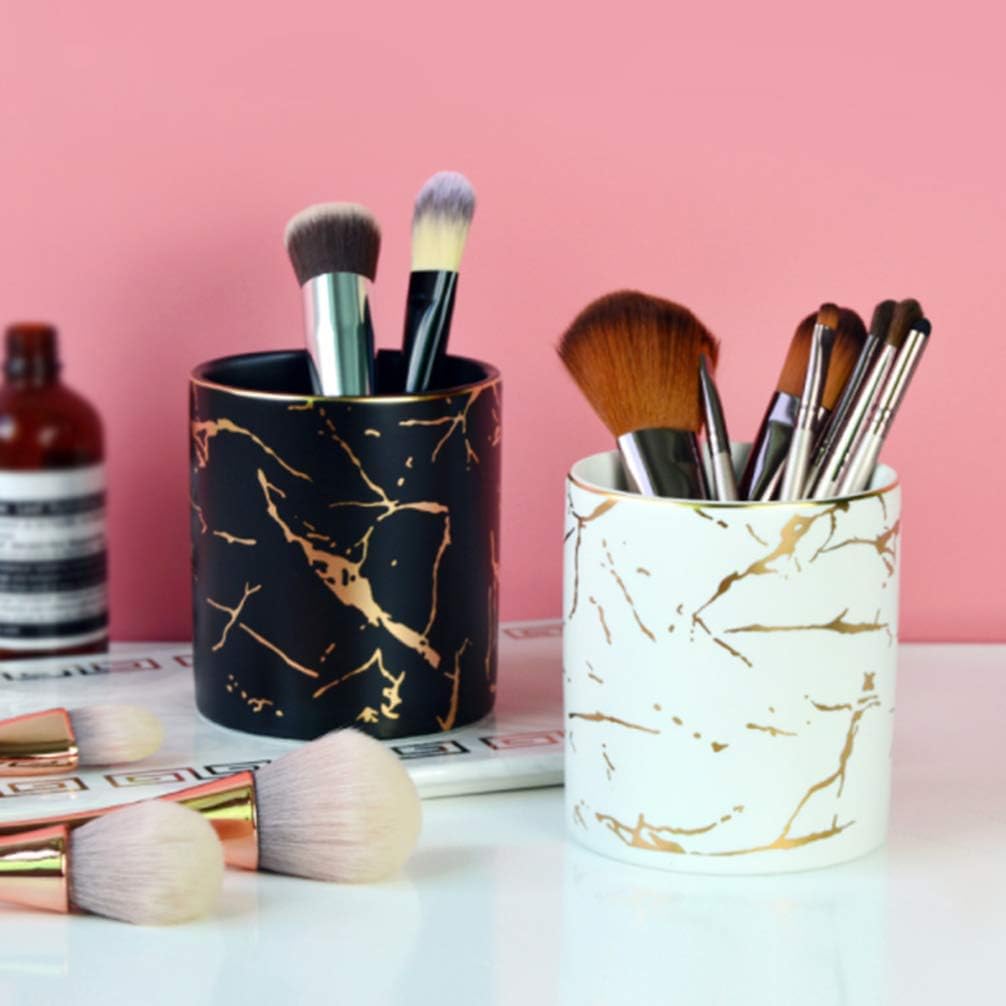 Toothbrush holder, Countertop Toothbrush Toothpaste Makeup Brush Holder Stand Bathroom Organizer - Image 4
